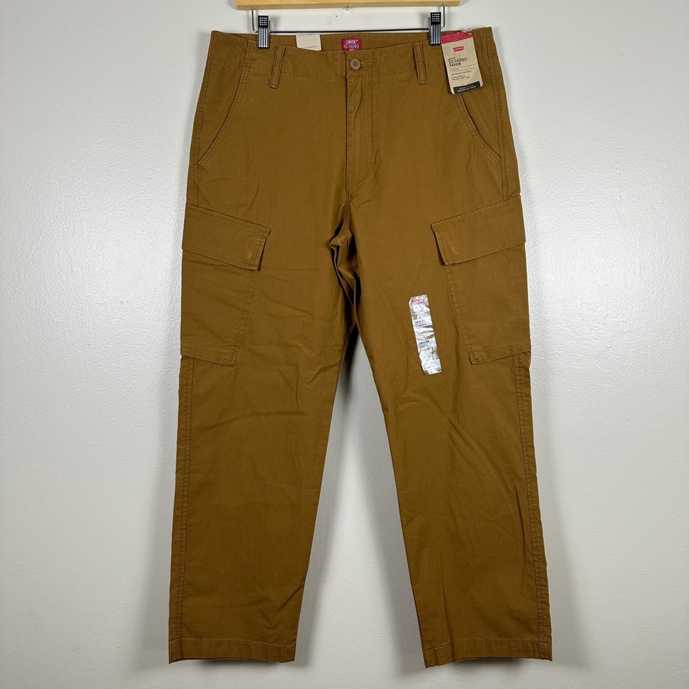 Levi's Men's 34x30 XX Cargo Taper Pants Brown Stretch Twill y2k NEW